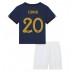 Frankrijk Kingsley Coman #20 Babykleding Thuisshirt Kinderen WK 2022 Korte Mouwen (+ korte broeken)